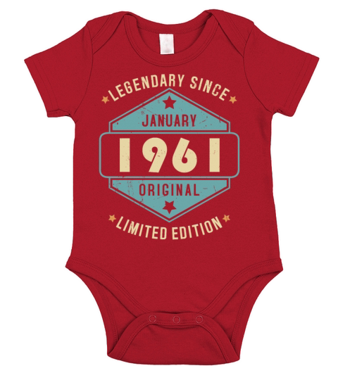 Legendary Since January 1961 Limited Edition Short Sleeve Baby One-Piece