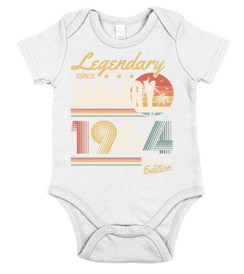 Legendary Since January 1964 Limited Edition Short Sleeve Baby One-Piece