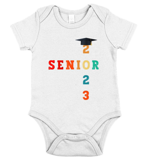 My Last First Day Senior Class Of 2023 Back to Sch Short Sleeve Baby One-Piece
