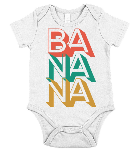 Retro Banana Short Sleeve Baby One-Piece