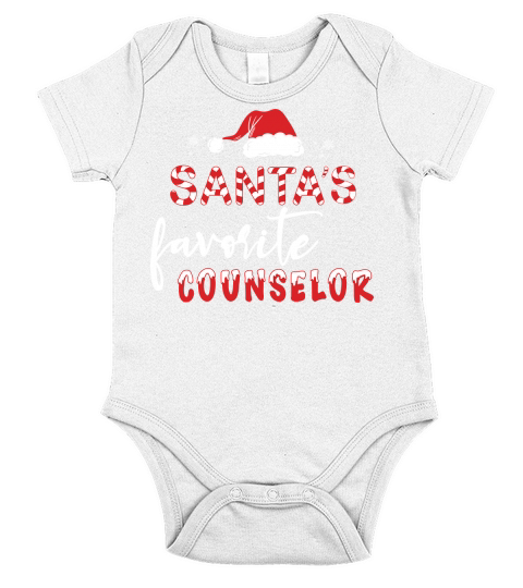 Santas favotite Counselor Christmas Short Sleeve Baby One-Piece