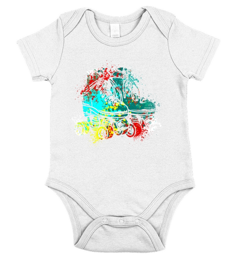 Splash Art inline skating Short Sleeve Baby One-Piece