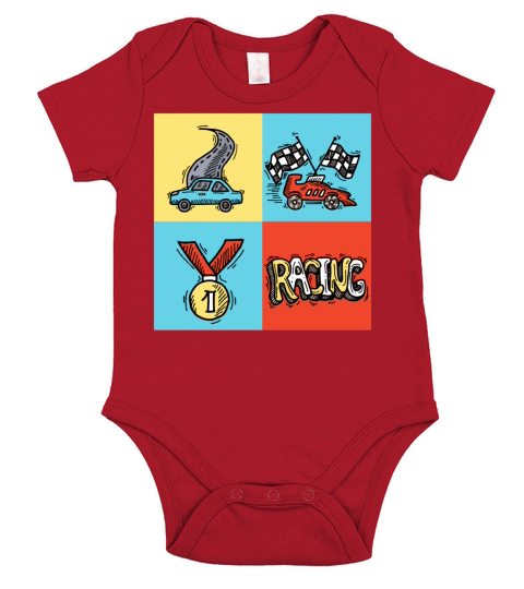 sportscar racing 55 F Short Sleeve Baby One-Piece