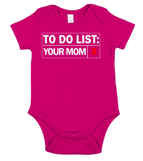 To Do List Your Dad Mom Sarcasm Sarcastic Short Sleeve Baby One-Piece