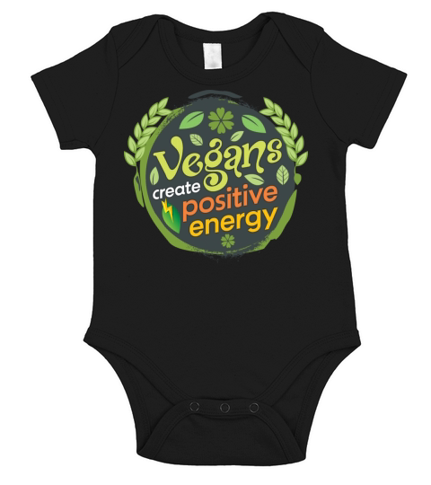 Vegans Create Positive Energy - Vegan Positivity Short Sleeve Baby One-Piece