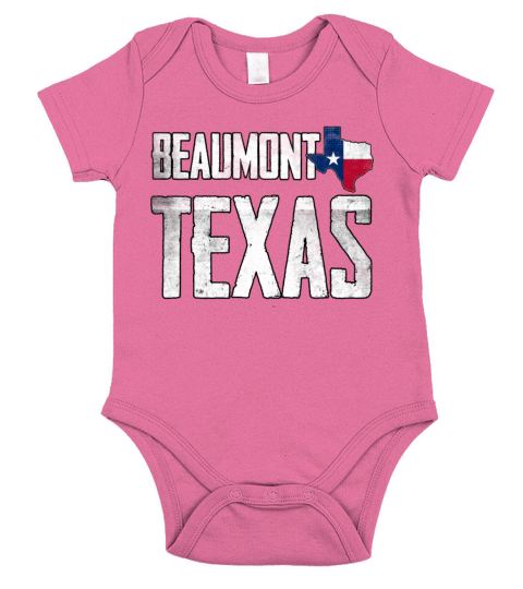 Vintage Beaumont Texas Flag Short Sleeve Baby One-Piece