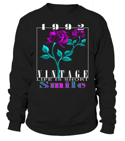 1992 Born Vintage Rose Gift Sweatshirt Unisex