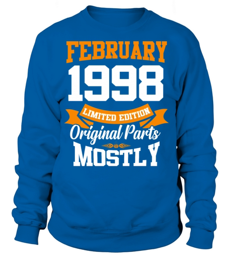 February 1998 Vintage Birthday Present Sweatshirt Unisex