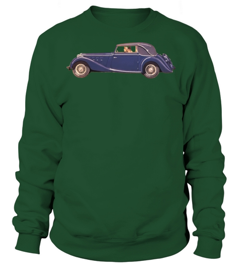 Ladies Driving Vintage Car Sweatshirt Unisex