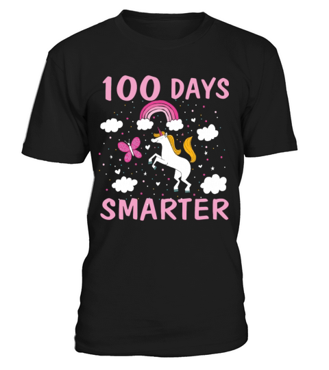 100 Days Smarter Unicorn 100 Days of School T Sh T-Shirt Unisex