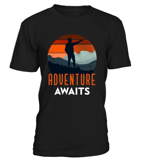 Adventure Awaits Retro Vintage Mountain Adventurer T-Shirt Unisex