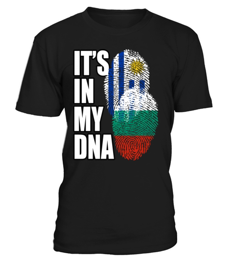Bulgarian And Uruguayan Mix Heritage DNA Flag T-Shirt Unisex