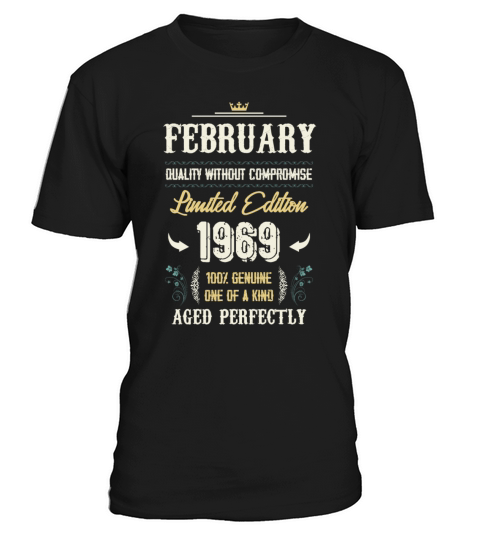 February 1969 Vintage Birthday Present T-Shirt Unisex