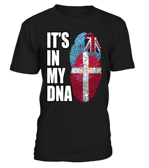 Fijian And Danish Mix Heritage DNA Flag T-Shirt Unisex