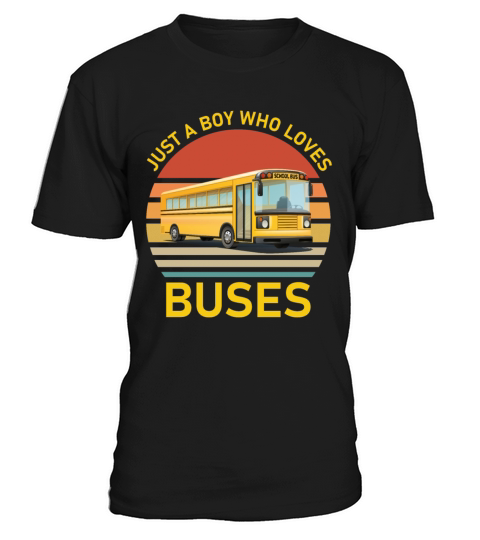 Kids School Bus Costume Just a Boy who loves Buses T-Shirt Unisex