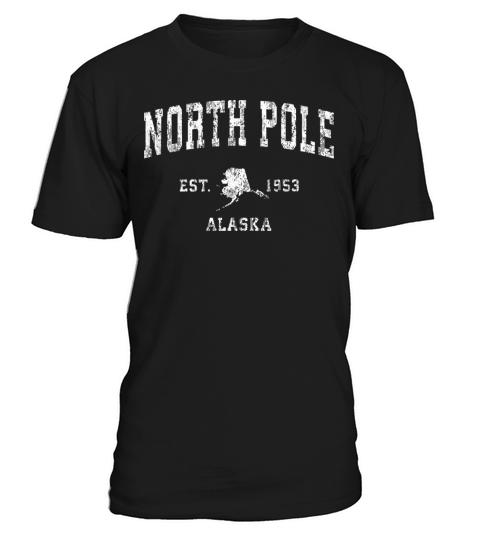 North Pole Alaska Ak Vintage Athletic Sports Desig T-Shirt Unisex