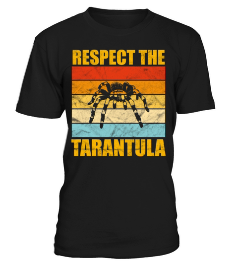 Respect The Tarantula Vintage Sunset Cute Womens T-Shirt Unisex