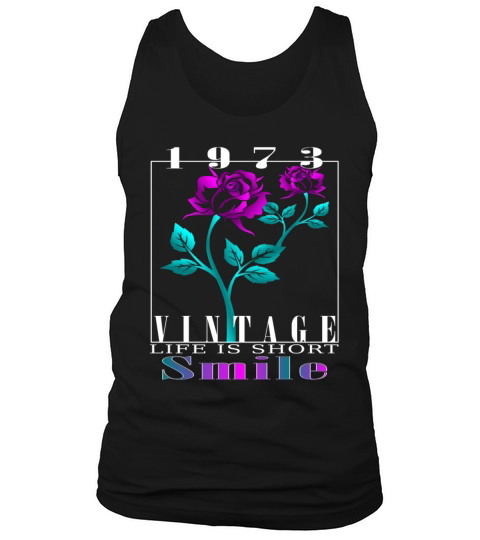 1973 Born Vintage Rose Gift Tank Top Unisex