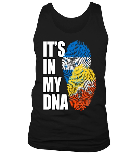 Bhutanese And Honduran Mix Heritage DNA Flag Tank Top Unisex
