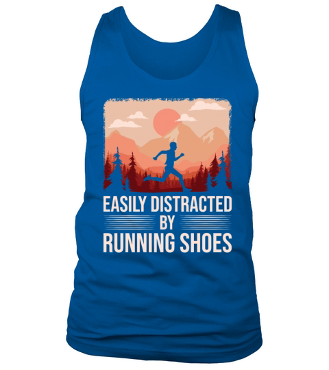 Easily Distracted By Running Shoes - Ironic Tank Top Unisex