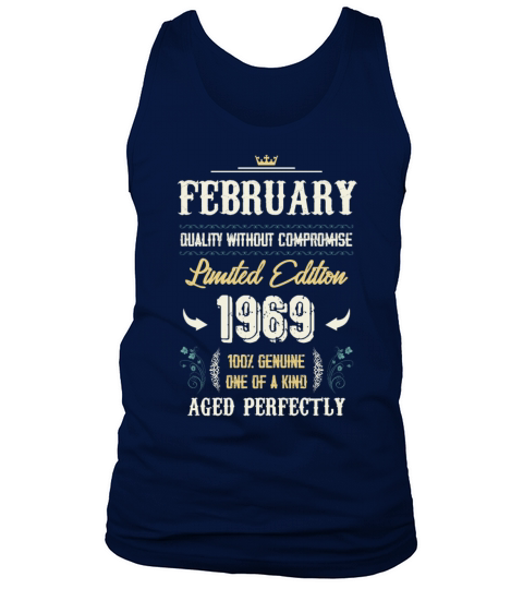 February 1969 Vintage Birthday Present Tank Top Unisex