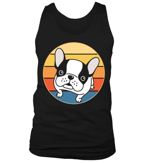 French Bulldog Dog Breed Vintage Retro Sunset Tank Top Unisex