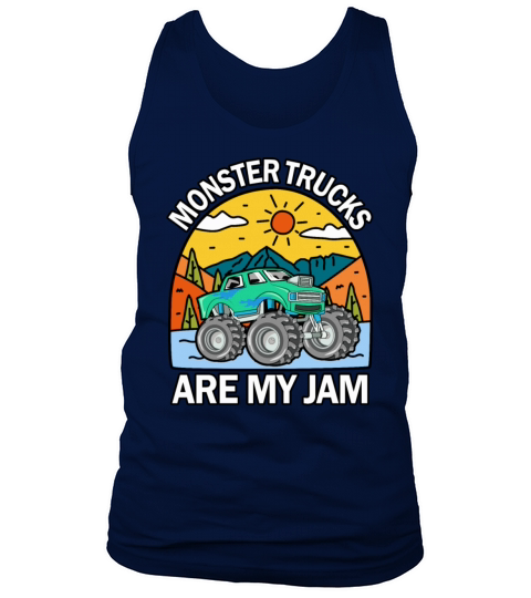 Monster Trucks Are My Jam Vintage Retro Tank Top Unisex