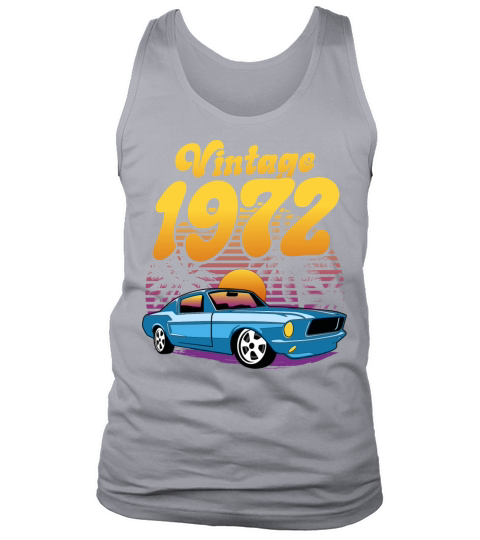 Retro Sunset With Car Vintage 50th Birthday Tank Top Unisex