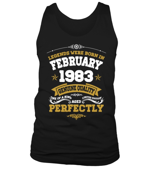 Vintage Aged To Perfection Ferbuary 1983 Tank Top Unisex