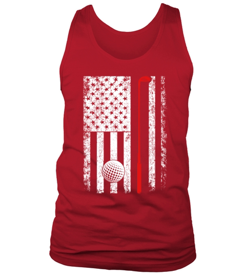 Vintage American Flag Golf Gift for Golfer t shirt Tank Top Unisex