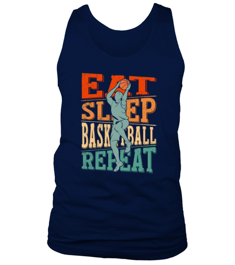Vintage Eat Sleep Basketball Repeat Tank Top Unisex