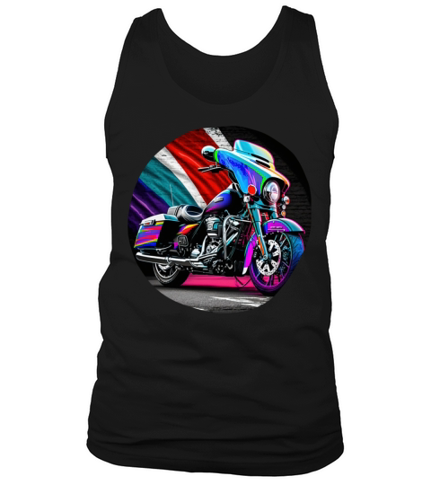 Vintage Motorcycle Biker With France Flag Tank Top Unisex
