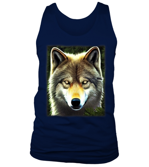 Wolf artwork design predator face imprint Tank Top Unisex