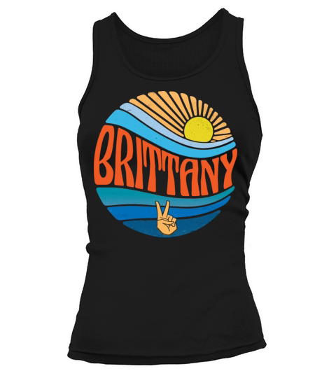 Brittany Shirt Vintage Sunset Brittany Groovy Tie Tank top Woman