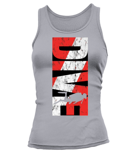 Dive Flag Over Quote Vintage Worn Scuba Diving Fla Tank top Woman