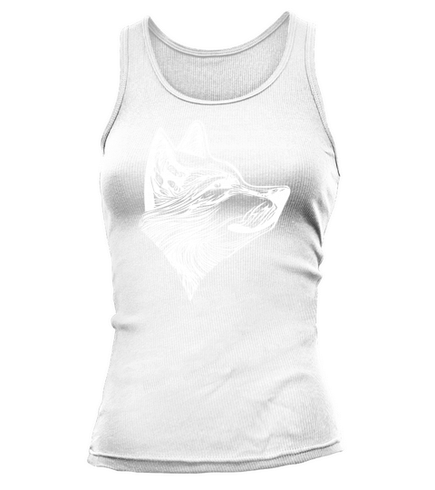 Elegant Vintage Wolf Portrait Tank top Woman
