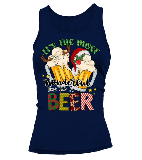 Funny Christmas For Beer Lovers Tank top Woman