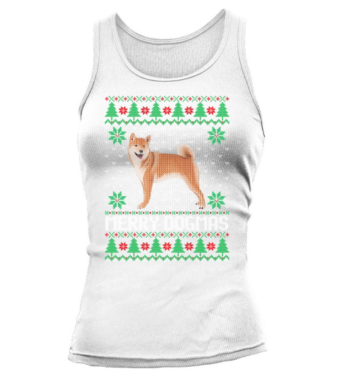 Merry dogmas ugly Christmas sweater Tank top Woman