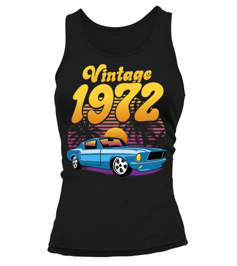 Retro Sunset With Car Vintage 50th Birthday Tank top Woman