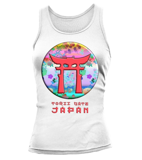 Torii Gate Shinto Japan Asian Floral Pattern Tank top Woman