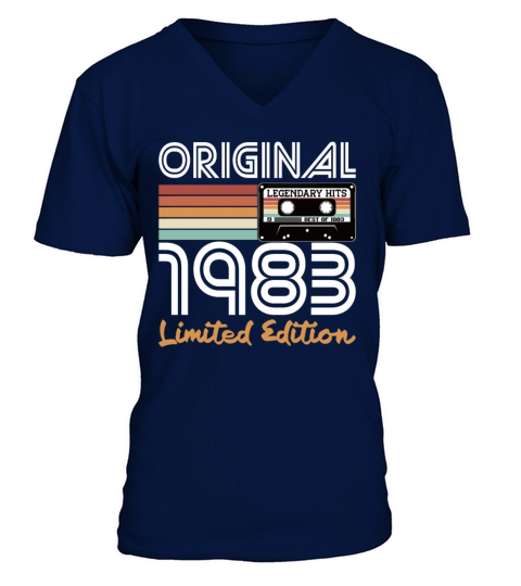 40th birthday vintage 1983 original 1983 V-Neck T-shirt