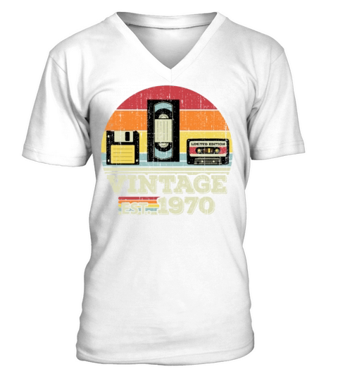 53 Year Old Vintage 1970 53rd Birthday Gift V-Neck T-shirt