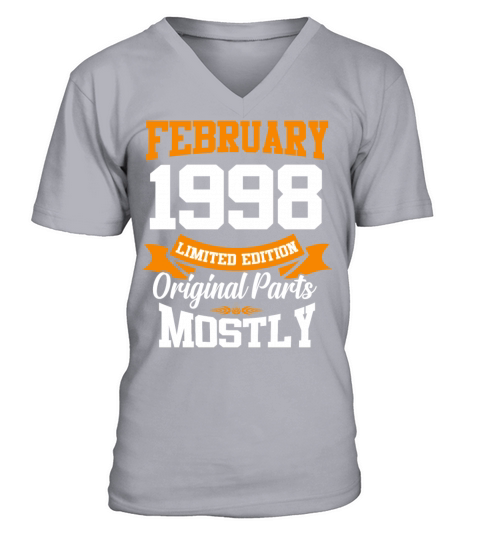 February 1998 Vintage Birthday Present V-Neck T-shirt