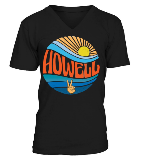 Howell Shirt Vintage Sunset Howell Groovy Tie Dye V-Neck T-shirt