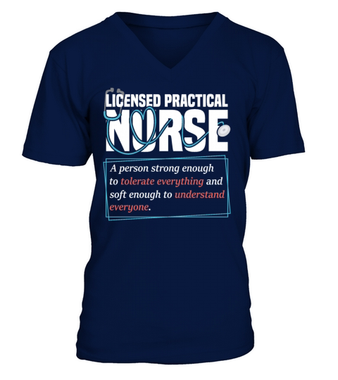 LPN Definition Stethoscope LP V-Neck T-shirt