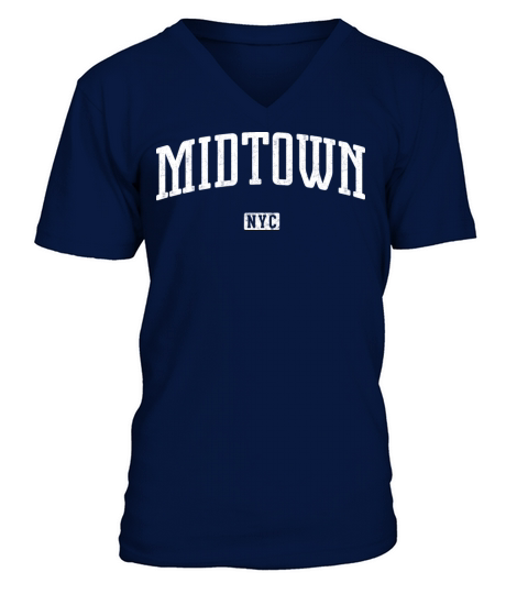 Midtown New York City Vintage V-Neck T-shirt