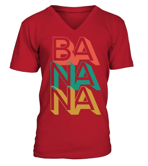 Retro Banana V-Neck T-shirt