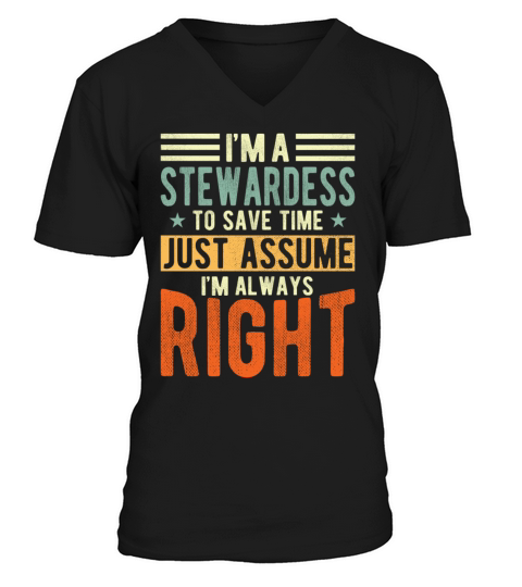 Stewardess V-Neck T-shirt