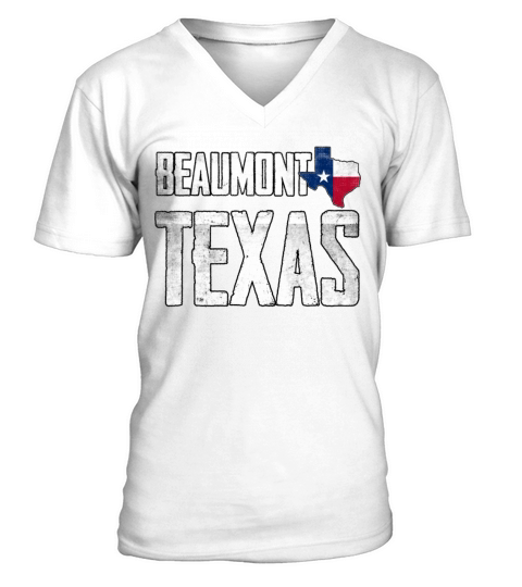 Vintage Beaumont Texas Flag V-Neck T-shirt