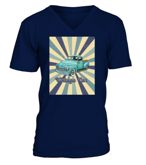 Vintage Car V-Neck T-shirt